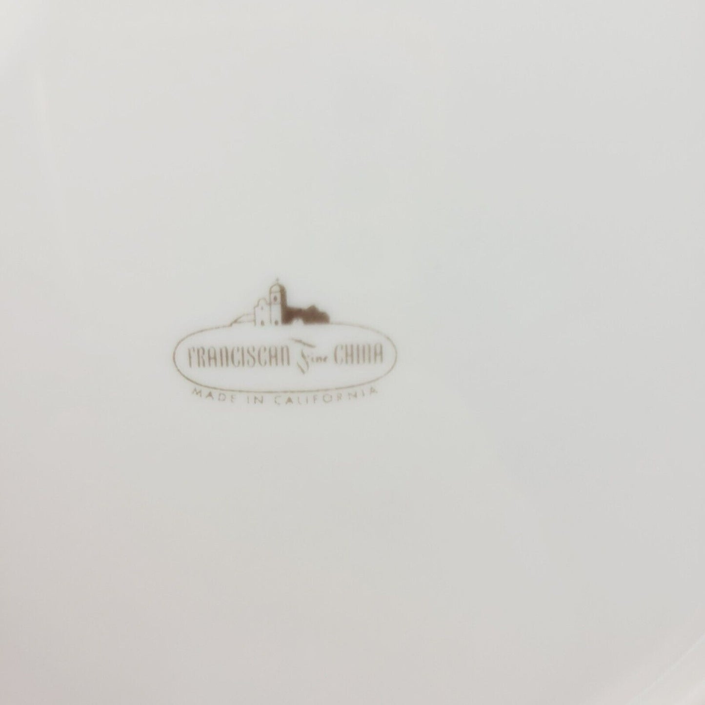 Franciscan Willow Green Dessert Plate, Platinum Trim c.1953 USA