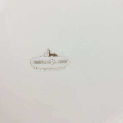 Franciscan Willow Green Dessert Plate, Platinum Trim c.1953 USA