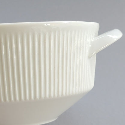 Arzberg Athena White Handled Cream Soup Bowl, c.1968-90 Germany