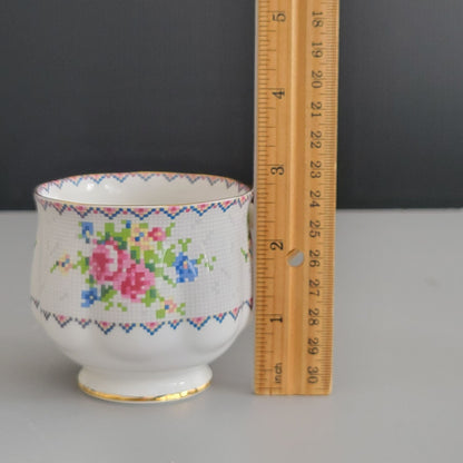Royal Albert Petit Point Teacup & Saucer, 2 Sets, England c.1932-97