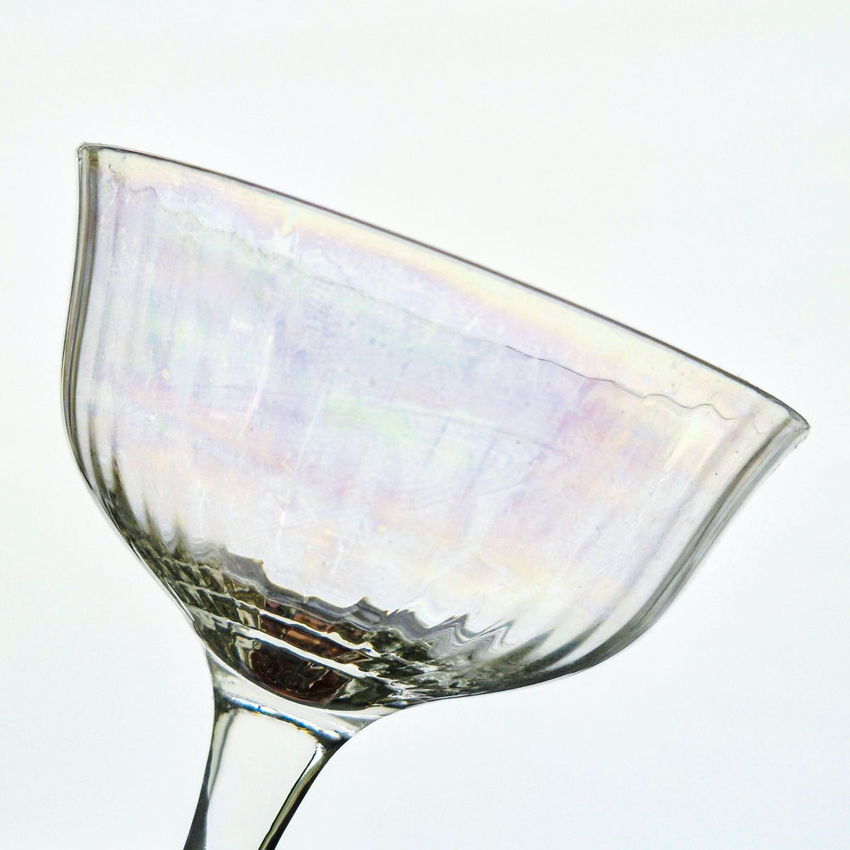 Fostoria "Mother of Pearl" Iridescent Coupe Champagne Set, c1931-43 United States