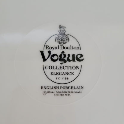 Royal Doulton Elegance Dinner Plate, c.1980s Vogue Collection, England