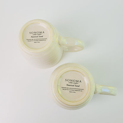 Sonoma Life + Style Nautical Sand Mug, Set of 2