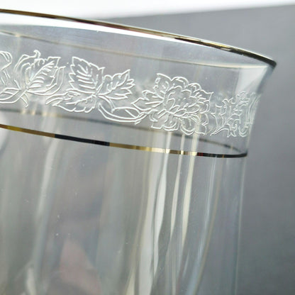 Lenox "Moonspun" Crystal Goblet Set of 2, c.1975-89 USA