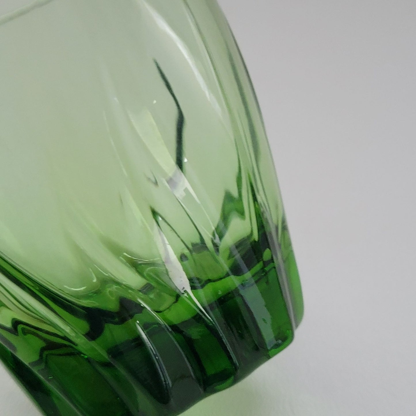 Anchor Hocking Central Park Ivy Green Old Fashioned, Set of 2, USA Made