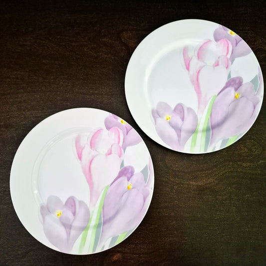 Mikasa "Spring Crocus" Salad Plate Set of 2, c.1984-87 Japan