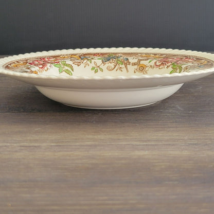 Johnson Bros Devonshire Brown Rimmed Soup Bowl, Set of 2