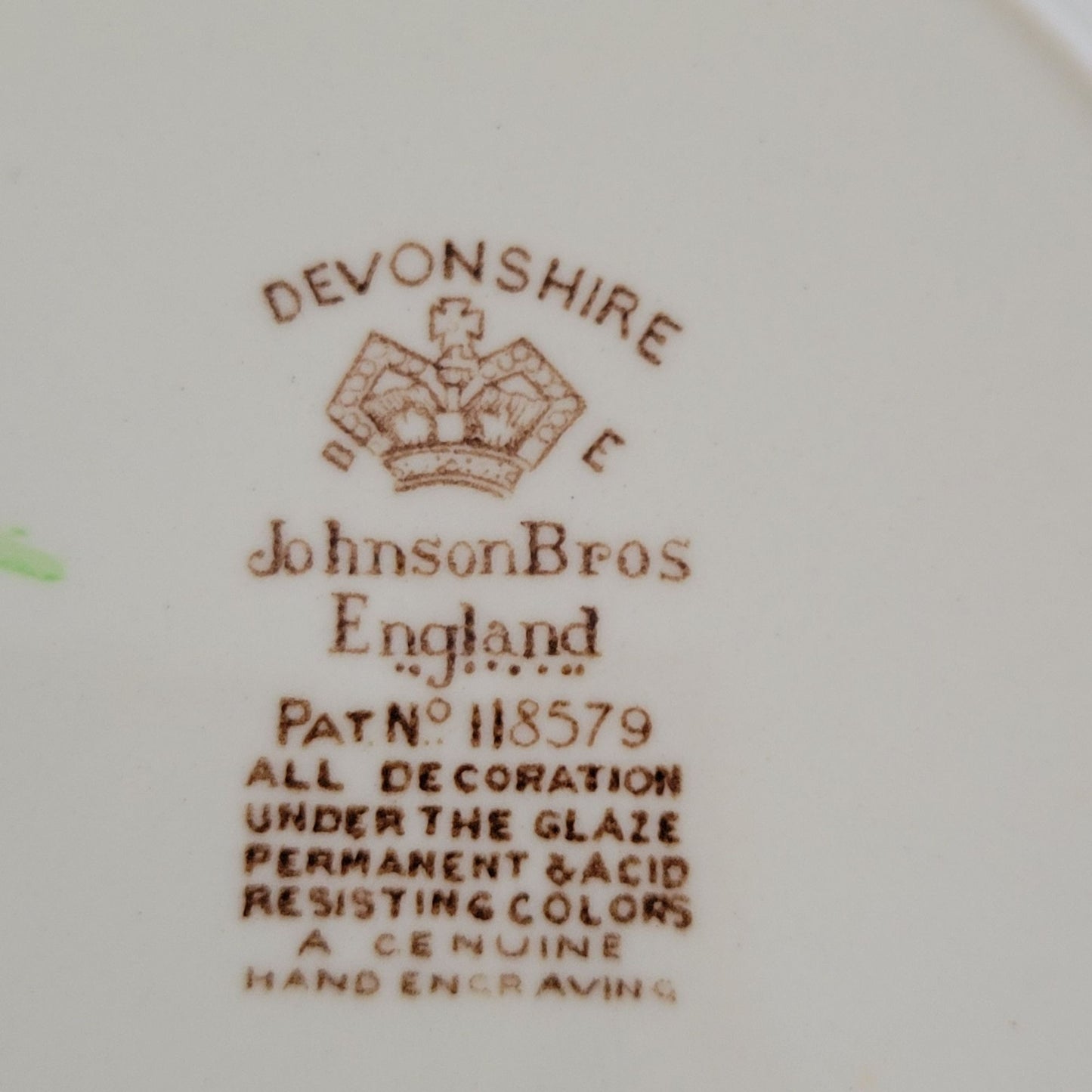 Johnson Bros Devonshire Brown Rimmed Soup Bowl, Set of 2