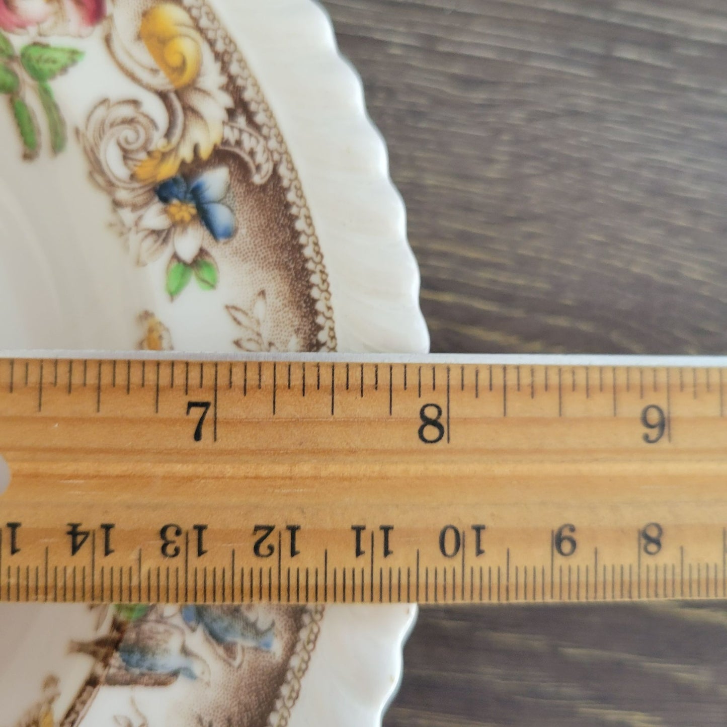 Johnson Bros Devonshire Brown Rimmed Soup Bowl, Set of 2