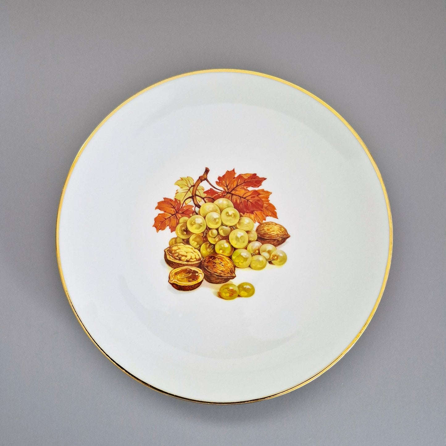 Bareuther Grape & Nuts Dinner Plates, c.1970-90s Germany