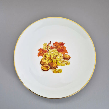 Bareuther Grape & Nuts Dinner Plates, c.1970-90s Germany