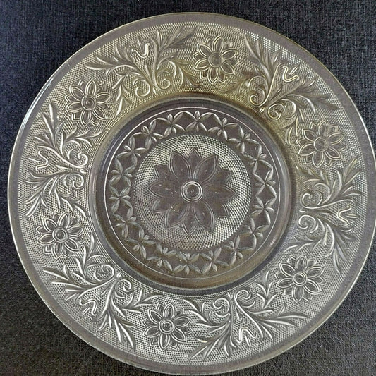 Anchor Hocking Sandwich Clear Dinner Plate Set of 2, c.1940s-60 USA