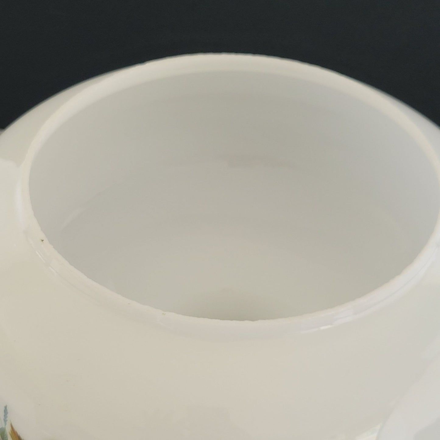 Vintage Hand Painted Floral Hurricane Lamp Shade