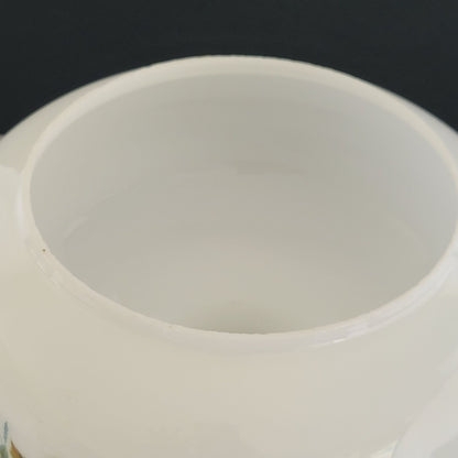 Vintage Hand Painted Floral Hurricane Lamp Shade