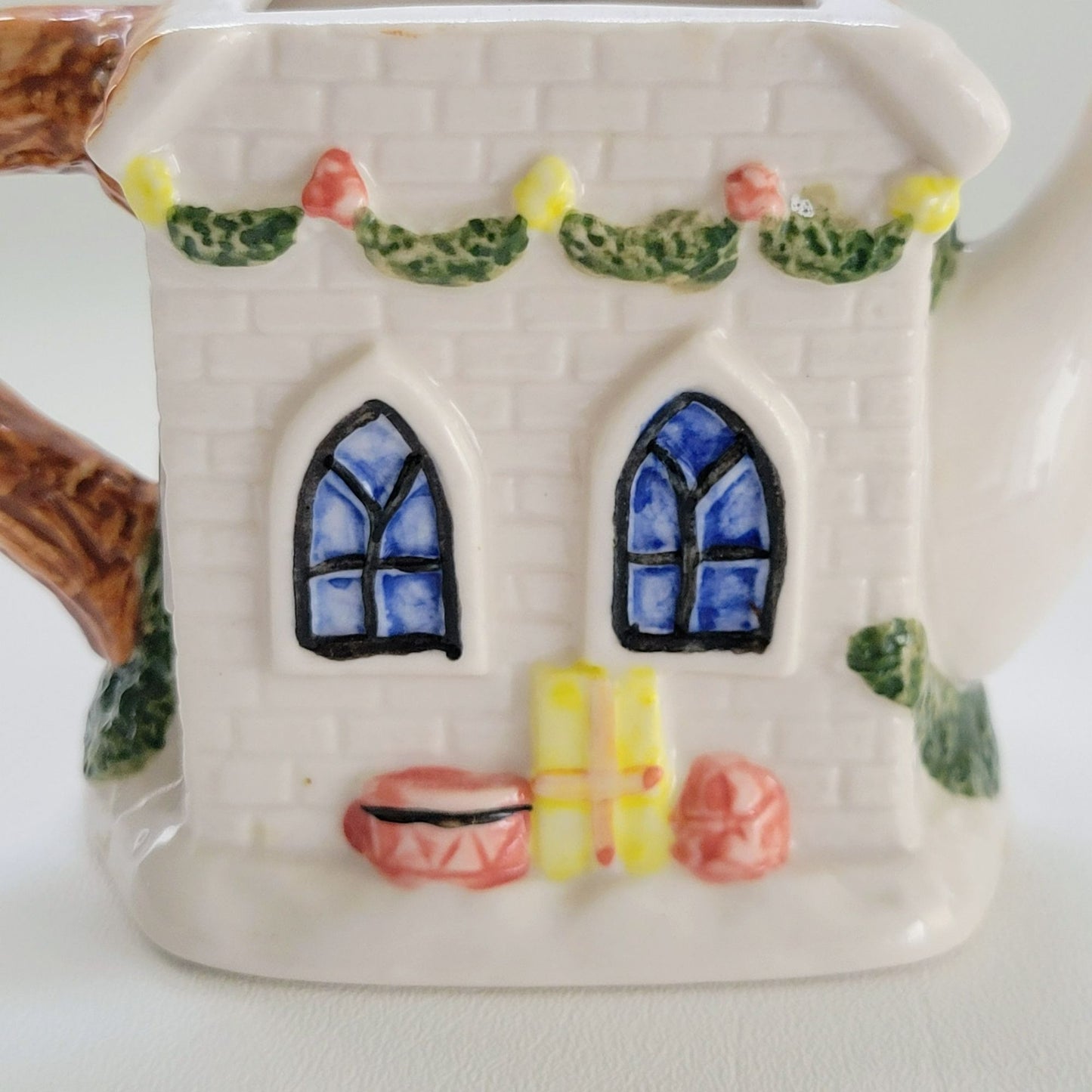 Vintage Christmas Miniature Teapot