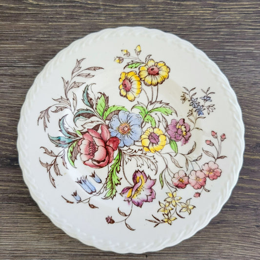 Vernon Kilns May Flowers Salad Plate Set of 2, c.1942-53 USA