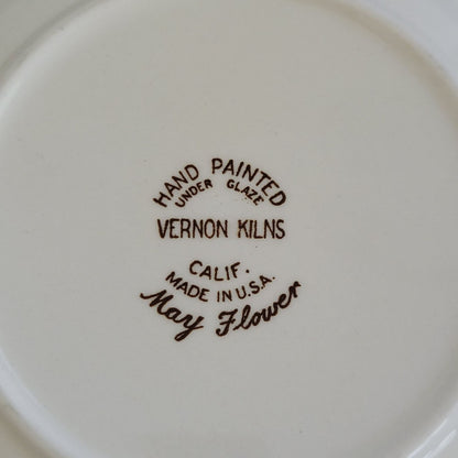 Vernon Kilns May Flowers Salad Plate Set of 2, c.1942-53 USA