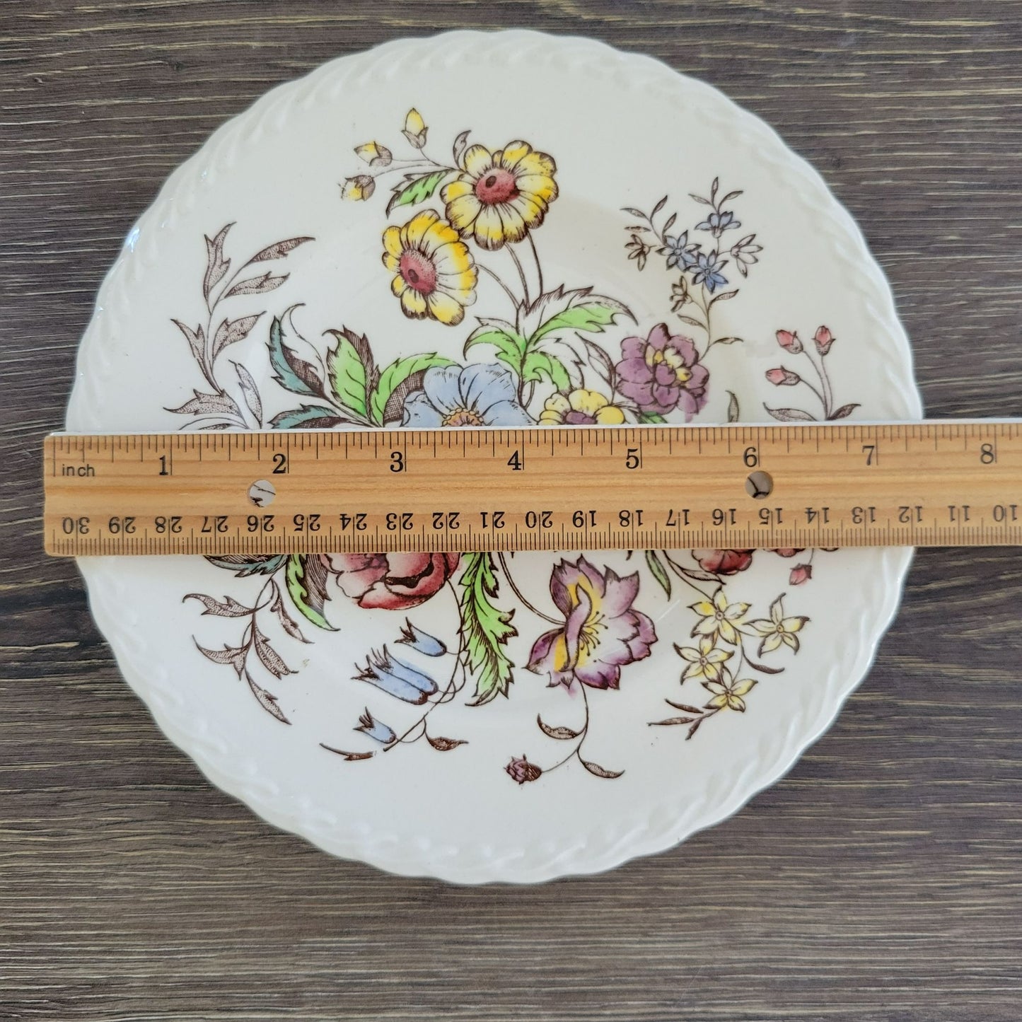 Vernon Kilns May Flowers Salad Plate Set of 2, c.1942-53 USA