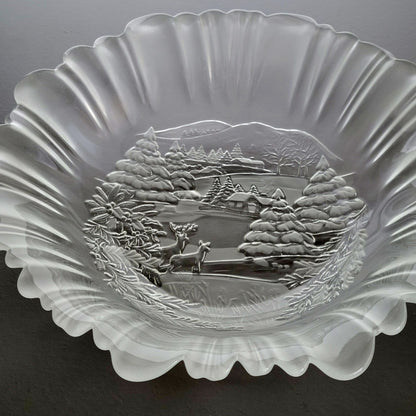 Mikasa Winter Dreams Frosted Round Serving Bowl, Made in Germany