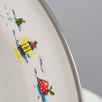 World Market Christmas Mouse Holiday Enamel Plate & Bowl Set of 3