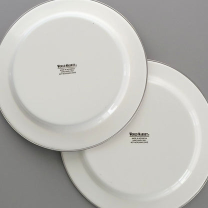 World Market Christmas Mouse Holiday Enamel Plate & Bowl Set of 3