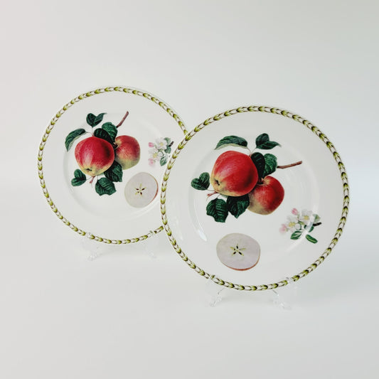 Queen's  Hookers Fruit Apple Salad Plate, Set of 2, Made in England