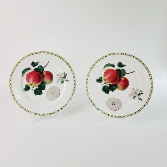 Queen's  Hookers Fruit Apple Salad Plate, Set of 2, Made in England