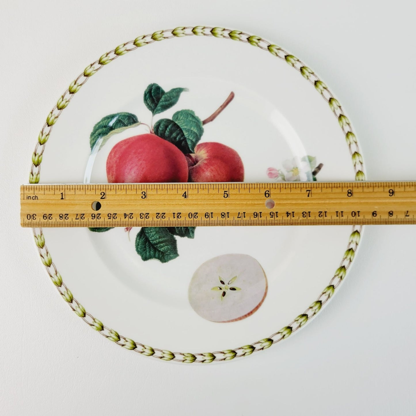 Queen's  Hookers Fruit Apple Salad Plate, Set of 2, Made in England