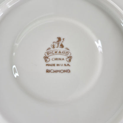 Pickard "Richmond" Teacup & Saucer, 2 Sets, USA Made