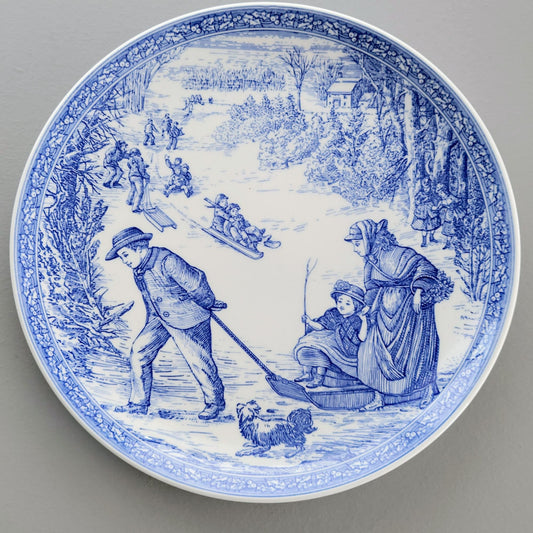 Spode Blue Room Victorian Annual Christmas Plate 1997, Made in England