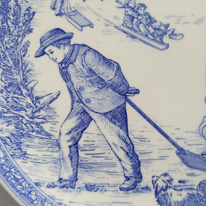 Spode Blue Room Victorian Annual Christmas Plate 1997, Made in England