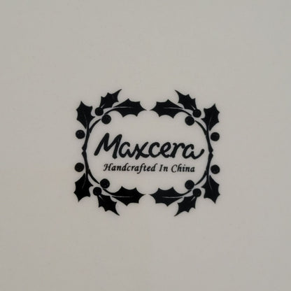 Maxcera Winter Poinsettia Salad Plate, Set of 2