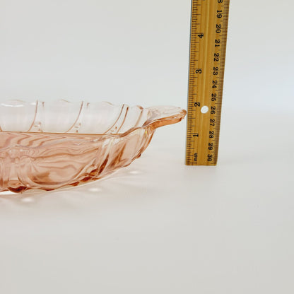 Anchor Hocking Pink Oyster & Pearl Relish Tray, c.1938-40 USA