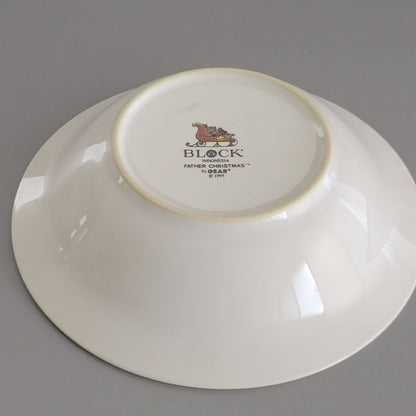 Block Father Christmas Cereal Bowl, Set of 2, c.1990s