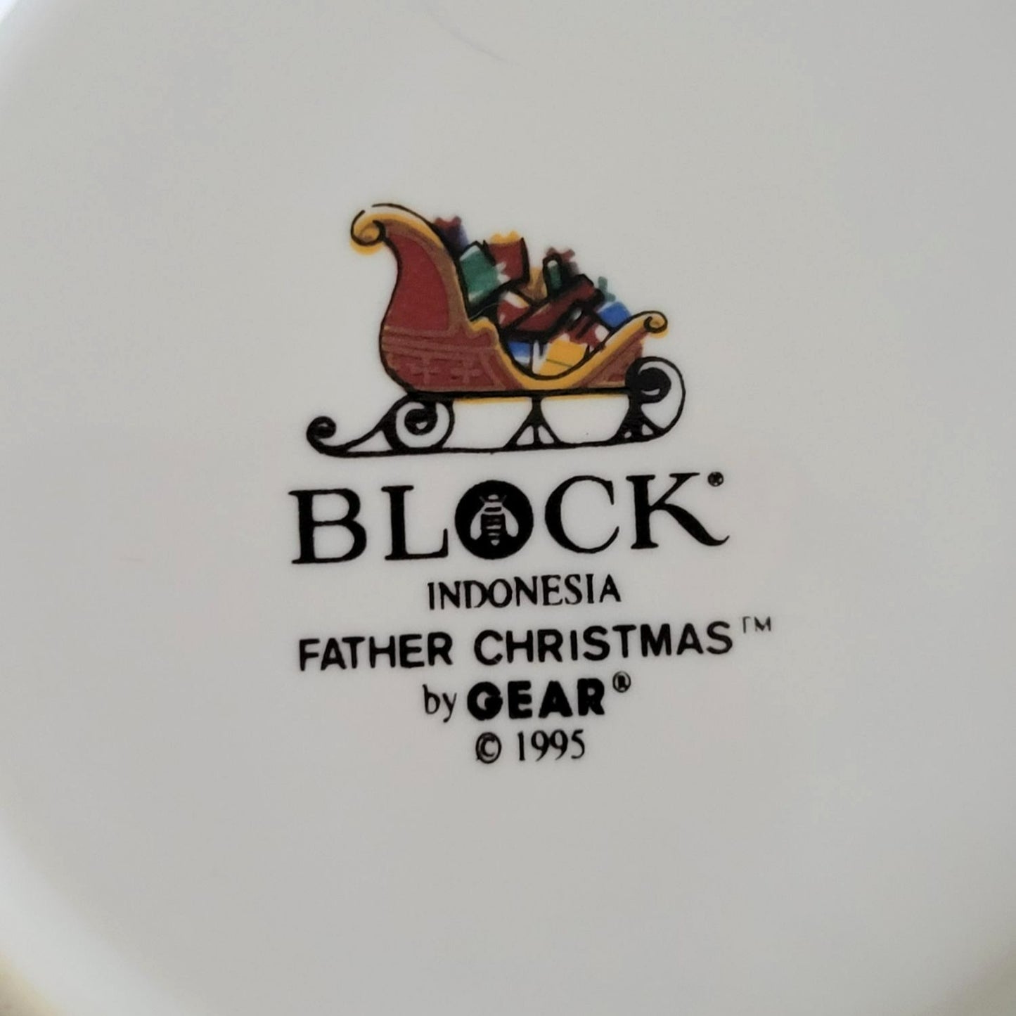 Block Father Christmas Cereal Bowl, Set of 2, c.1990s
