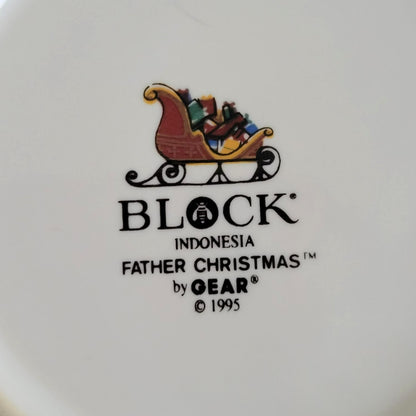 Block Father Christmas Cereal Bowl, Set of 2, c.1990s