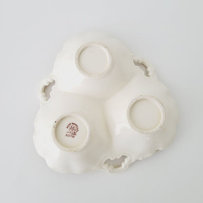 Hand Painted Floral Chintz Divided Candy Nut Dish, Made in  Japan