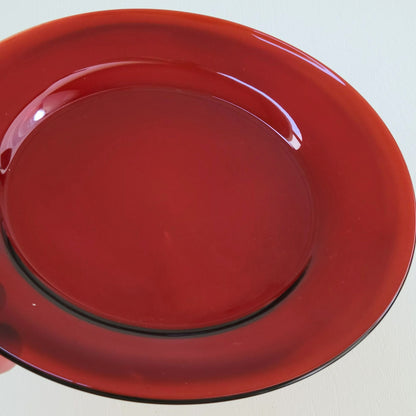 Anchor Hocking Royal Ruby Glass Salad Plate SET of 2, USA Made