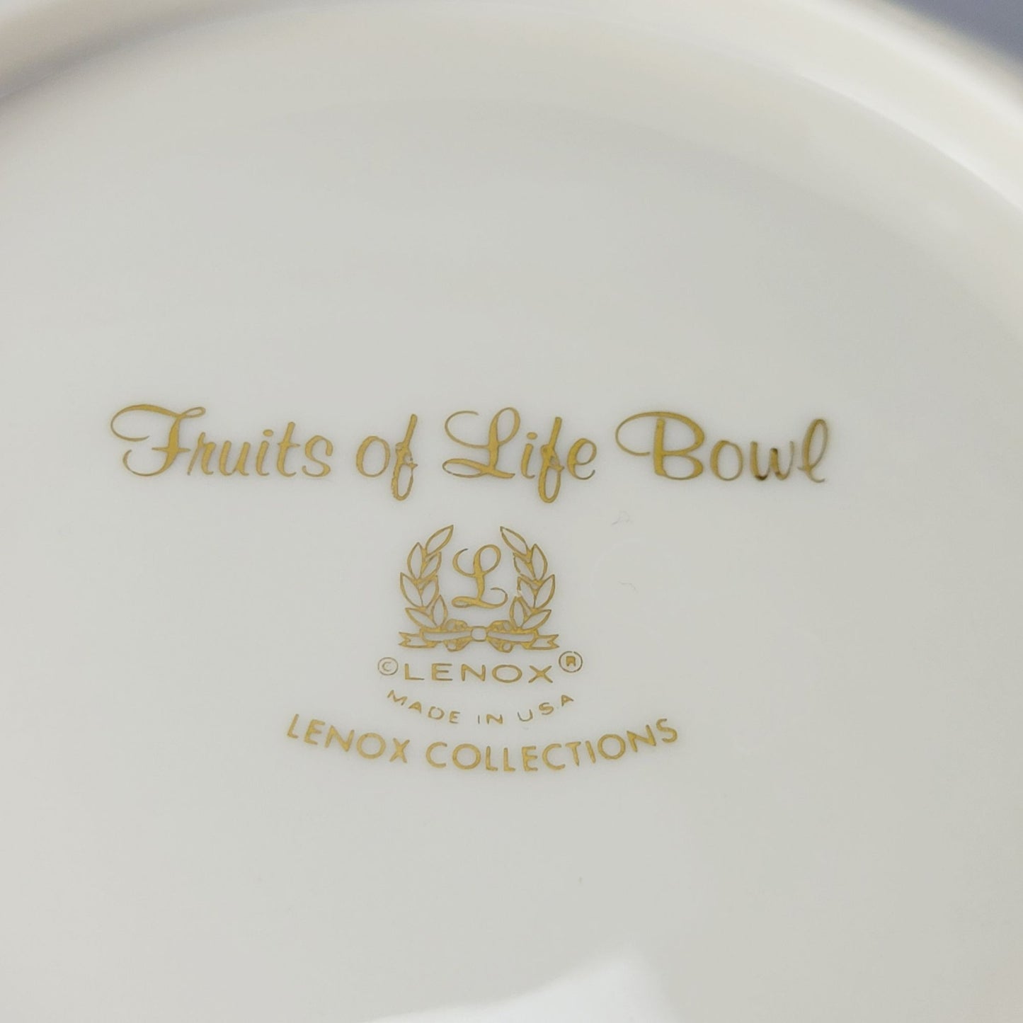 Lenox Fruits of Life 9" Serving Bowl, Embossed w/ Gold Trim, Made in USA