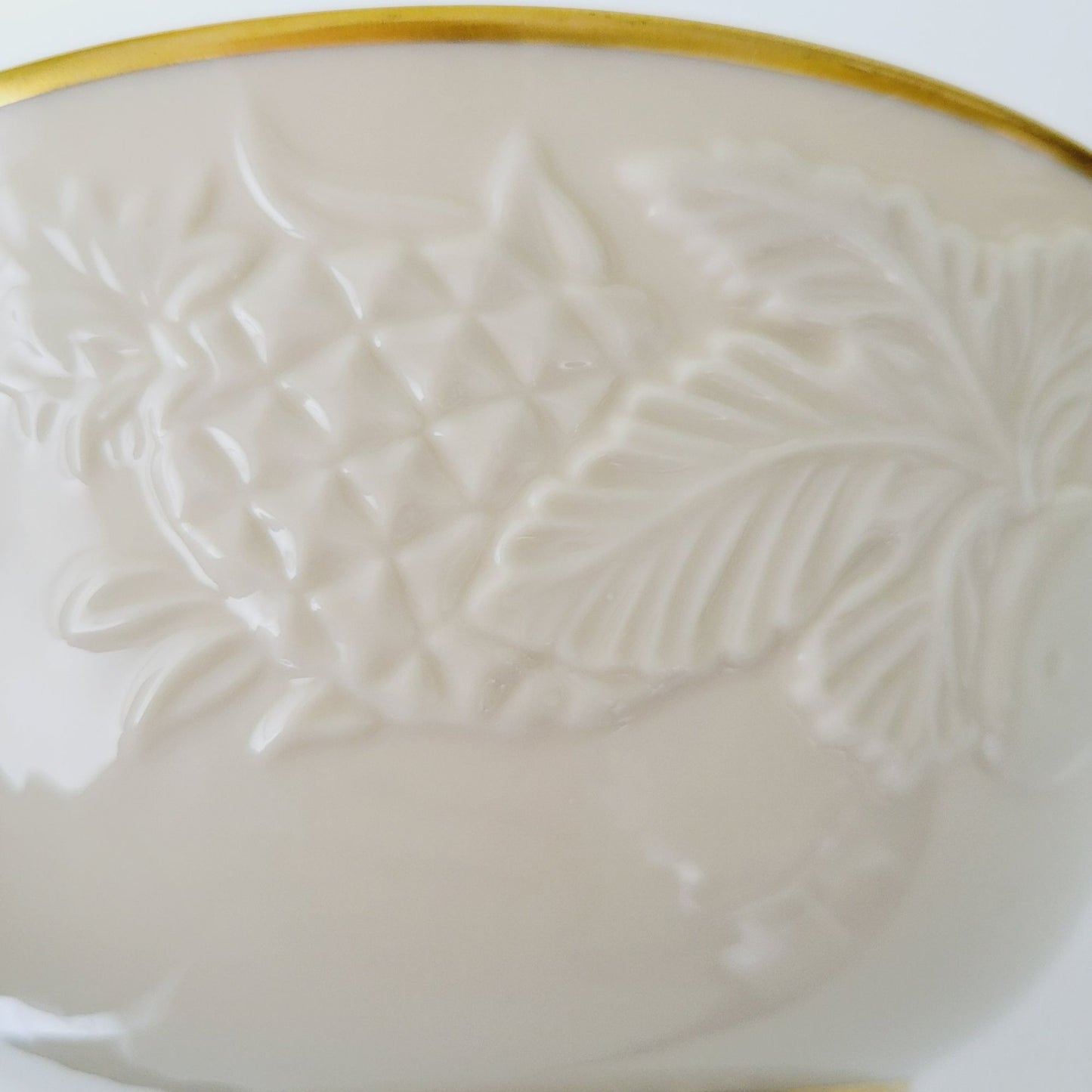 Lenox Fruits of Life 9" Serving Bowl, Embossed w/ Gold Trim, Made in USA