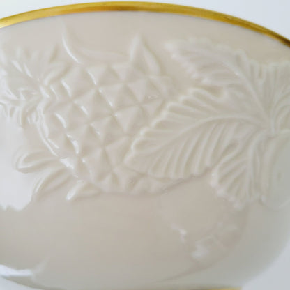 Lenox Fruits of Life 9" Serving Bowl, Embossed w/ Gold Trim, Made in USA