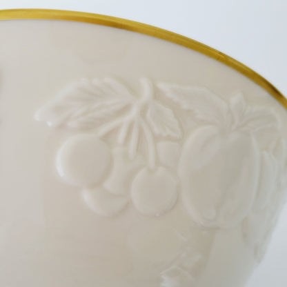 Lenox Fruits of Life 9" Serving Bowl, Embossed w/ Gold Trim, Made in USA