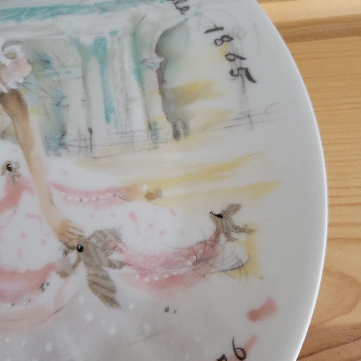 D'arceau Limoges French Collectors Plate c.1978, Scarlet in Crinoline - The Inaccessible Woman 1865,