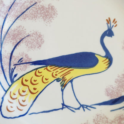 Homer Laughlin Chowning's Tavern Bread Plate, Peacock Design, USA Made Restaurant Ware