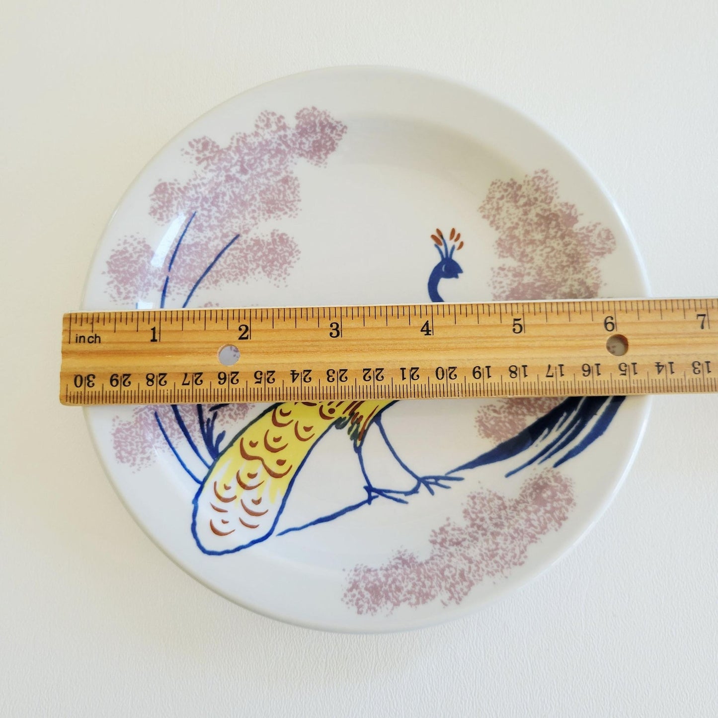 Homer Laughlin Chowning's Tavern Bread Plate, Peacock Design, USA Made Restaurant Ware