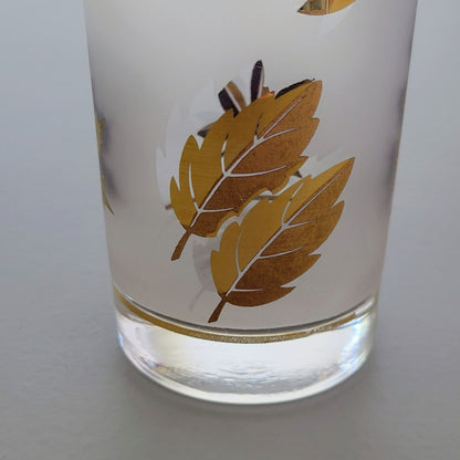Libbey Golden Foliage Tumbler Set of 2, c.1950s-70s USA