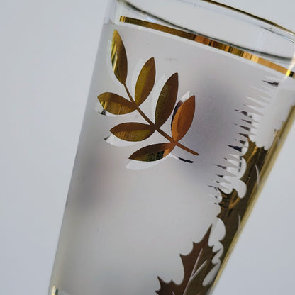 Libbey Golden Foliage Pilsner Beer Glass Set of 2, c.1950s-70s