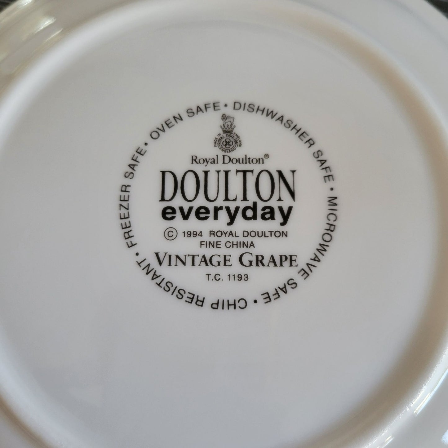 Royal Doulton Vintage Grape Gravy Pitcher & Underplate, c1990s England