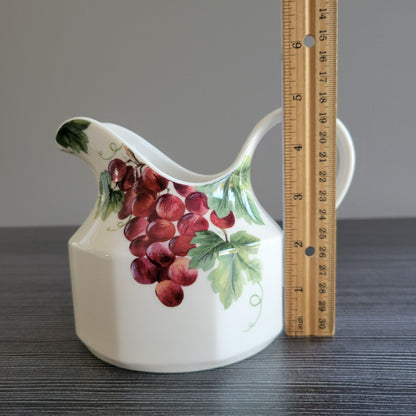 Royal Doulton Vintage Grape Gravy Pitcher & Underplate, c1990s England