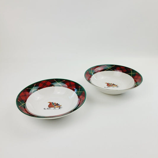Block Father Christmas Cereal Bowl, Set of 2, c.1995
